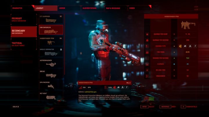 Another good weapon for beginners is EBR Enforcer, a weapon that inflicts energy damage - The Ascent: Weapons - which one is the best? - FAQ - The Ascent Guide