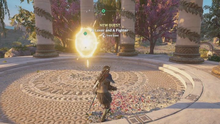 A portal will appear once you defeat the opponents - AC Odyssey Fate of Atlantis: A Lover and A Fighter - Episode 1 - Fields of Elysium - Assassins Creed Odyssey Guide