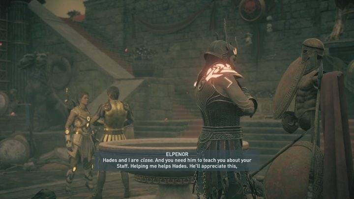 After getting rid of the enemies, you will have to talk to Elpenor - he will give you another task - AC Odyssey Fate of Atlantis: Lost and Found - Episode 2 - Torment of Hades - Assassins Creed Odyssey Guide