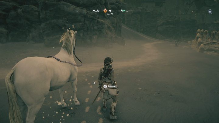 To start this task, you need to look at the traces of small feet located on the sand - AC Odyssey Fate of Atlantis: Lost and Found - Episode 2 - Torment of Hades - Assassins Creed Odyssey Guide