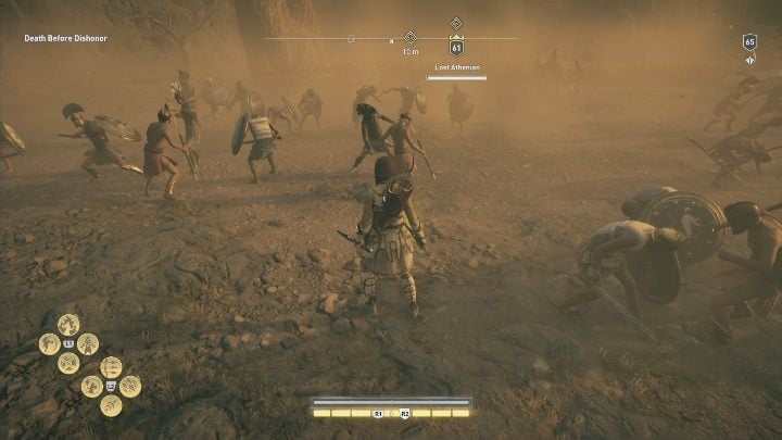 After returning to the surface, you have to take part in the battle and kill one of the men - AC Odyssey Fate of Atlantis: Lost and Found - Episode 2 - Torment of Hades - Assassins Creed Odyssey Guide