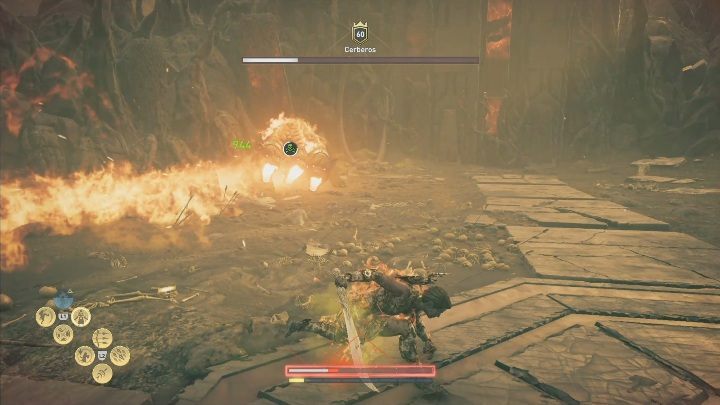 The second attack is much harder to dodge - AC Odyssey Fate of Atlantis: How to beat Cerberos? - Bosses - Assassins Creed Odyssey Guide