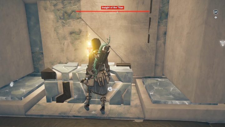 Go up the stairs - AC Odyssey Fate of Atlantis: Insight of the Titan, Perception of Hermes - Perception of Hermes - Assassins Creed Odyssey Guide