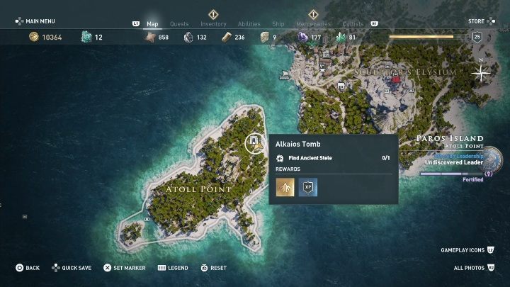 Tomb location: Northern part of Paros - AC Odyssey: Tombs in Paros - Tombs - Assassins Creed Odyssey Guide