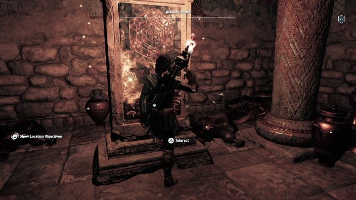 Continue forward to reach a wooden shelf - AC Odyssey: Tombs in Paros - Tombs - Assassins Creed Odyssey Guide