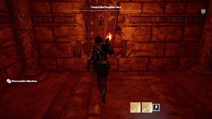 Walkthrough: To enter the tomb, youll need to break a hole in the wall that has been boarded up - AC Odyssey: Tombs in Lakonia - Tombs - Assassins Creed Odyssey Guide