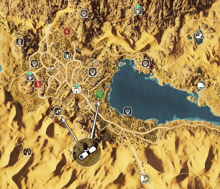 Map of Siwa - Tombs, papyrus puzzles and secrets - Assassin's Creed Origins  Guide