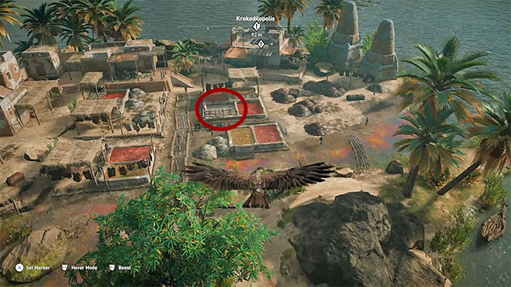 The puzzle must be solved in Krokodilopolis city in Fayum Oasis province - Papyrus Puzzle in Memphis - Papyruses - Assassins Creed Origins Guide