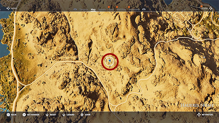 Now get to the viewpoint at the top of the pyramid in the Haueris Nome province (western part) - Papyrus Puzzle in Faiyum - Papyruses - Assassins Creed Origins Guide