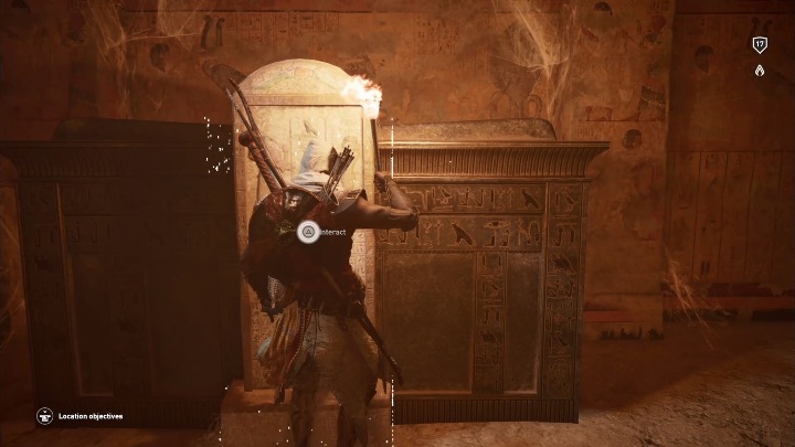 Behind it you can find a tablet - Tombs in Black Desert Walkthrough - Tombs - Assassins Creed Origins Guide