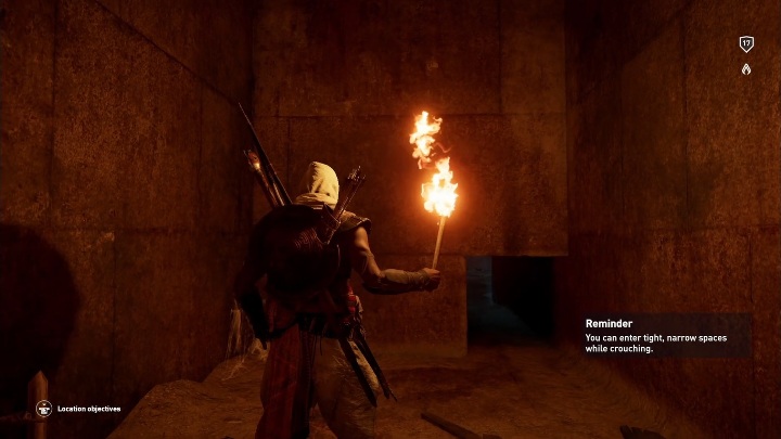 From the entrance, go straight ahead - Tombs in Saqqara Nome Walkthrough - Tombs - Assassins Creed Origins Guide