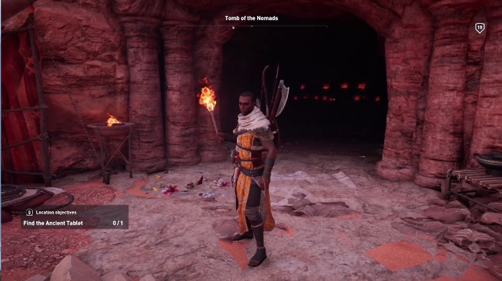 In order to get a tablet, you have to turn right in the first room, and the head straight ahead - Tombs in Isolated Desert Walkthrough - Tombs - Assassins Creed Origins Guide