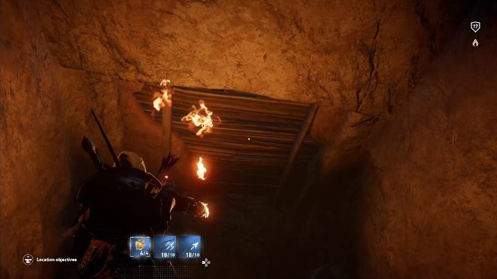 When you reach the end of the road, look up - Tombs in Giza Walkthrough - Tombs - Assassins Creed Origins Guide