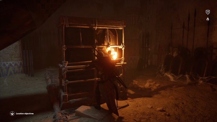 You will thus reach a room with a gondola - Tombs in Giza Walkthrough - Tombs - Assassins Creed Origins Guide