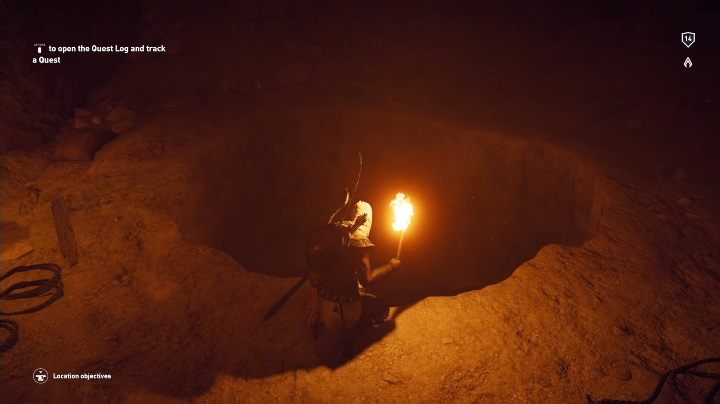 Enter the first crack on the right - Tombs in Giza Walkthrough - Tombs - Assassins Creed Origins Guide