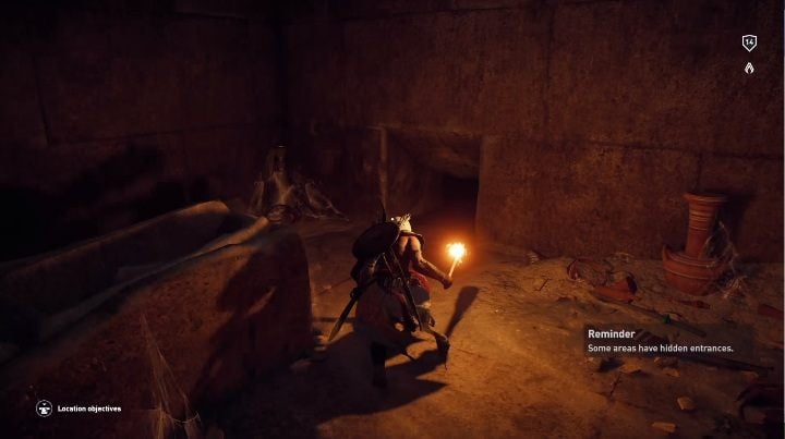 Inside, you find a gate - Tombs in Giza Walkthrough - Tombs - Assassins Creed Origins Guide