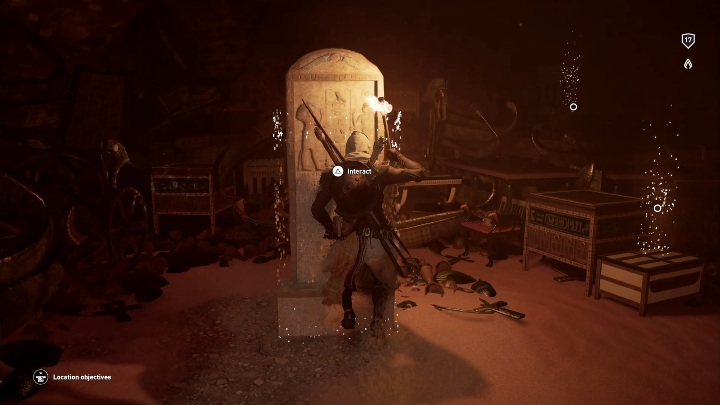 You reach a room with a tablet - Tombs in Giza Walkthrough - Tombs - Assassins Creed Origins Guide