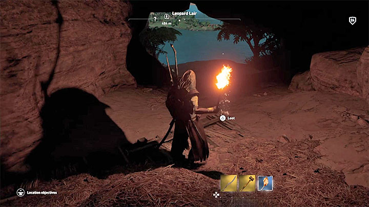 The ruins are inhabited by high-level leopards, but you dont really have to fight them - Papyrus Puzzle in Haueris Nome - Papyruses - Assassins Creed Origins Guide