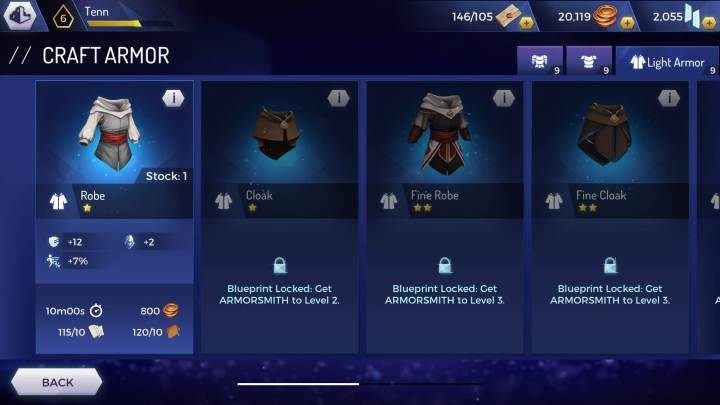 Robe - Armors available in the Assassins Creed Rebellion game - Equipment - Assassins Creed Rebellion Guide