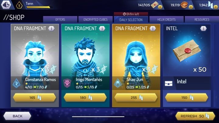 Things appearing in this tab change every day - What can and buy in the Assassins Creed Rebellion shop? - Currency and Shop - Assassins Creed Rebellion Guide