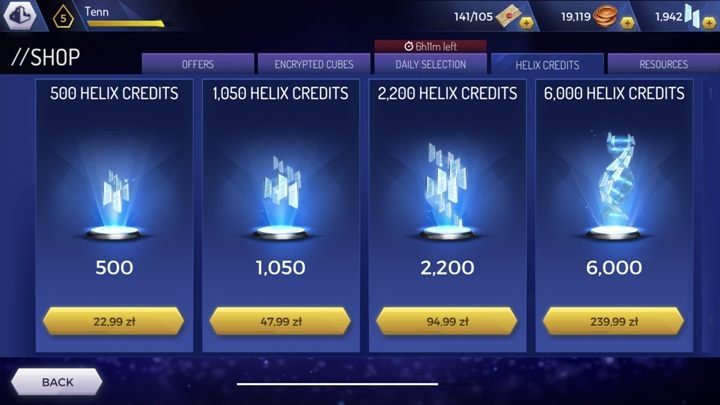 In this tab you can buy Helix Credits, these prices are fixed - What can and buy in the Assassins Creed Rebellion shop? - Currency and Shop - Assassins Creed Rebellion Guide