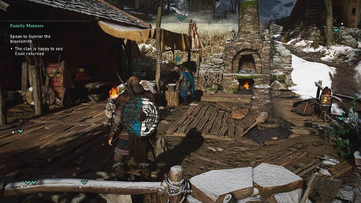 You will find the blacksmith in his forge - Assassins Creed Valhalla: Family Matters - Rygjafylke - Assassins Creed Valhalla Guide and Walkthrough