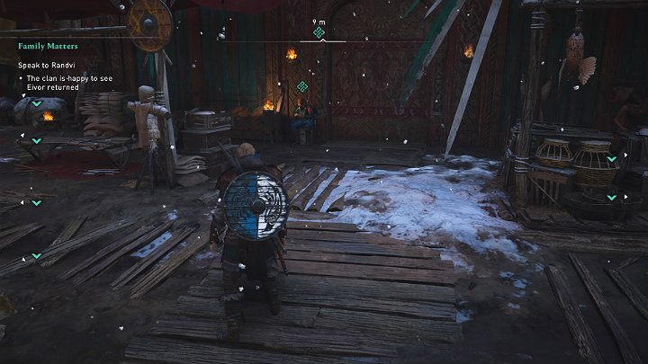 You will meet Randvi at the King's hut - Assassins Creed Valhalla: Family Matters - Rygjafylke - Assassins Creed Valhalla Guide and Walkthrough