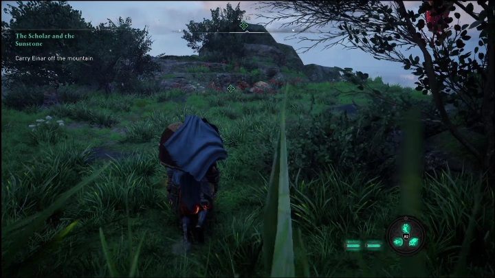 You need to carry Einar to a location marked on your map - AC Valhalla Dawn of Ragnarok: The Scholar and the Sunstone - Walkthrough - Assassins Creed Valhalla Guide and Walkthrough