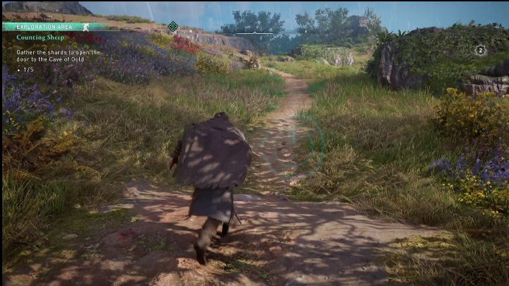 There are footprints before the cave - AC Valhalla Crossover Stories: Counting Sheep - all shards - Main missions - Assassins Creed Valhalla Guide and Walkthrough