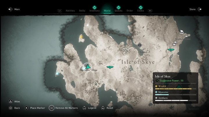 The quest giver is waiting in the middle of Dunvegan Village - AC Valhalla Crossover Stories: The Drink of the Picts - Side missions - Assassins Creed Valhalla Guide and Walkthrough