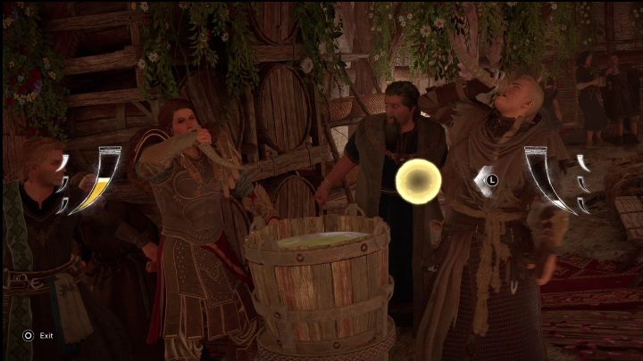 You will begin your celebration with a drinking contest - AC Valhalla Crossover Stories: One Last Sleepless Night - Main missions - Assassins Creed Valhalla Guide and Walkthrough