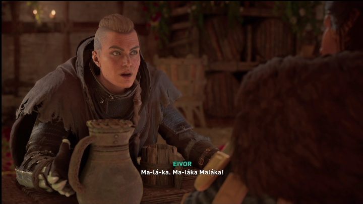 Then sit down at the table - AC Valhalla Crossover Stories: One Last Sleepless Night - Main missions - Assassins Creed Valhalla Guide and Walkthrough