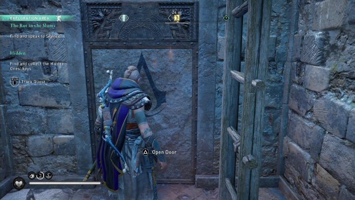 At the bottom, you will see a door that Elvior can open with the hidden blade - AC Valhalla Siege of Paris: Roman Excavations, Amienois - secrets, locations - Amienois - Assassins Creed Valhalla Guide and Walkthrough