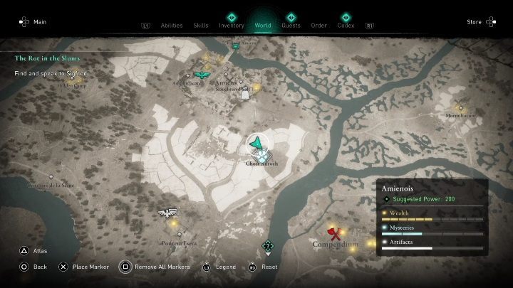 You will encounter Ghost Auroch between the destroyed walls in the center of the region - AC Valhalla Siege of Paris: Legendary Animal, Amienois - secrets, locations - Amienois - Assassins Creed Valhalla Guide and Walkthrough