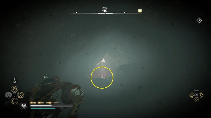 Location of the totem: to get to the totem you have to enter the cave, then reach its end - Assassins Creed Valhalla: Cursed symbol - Snotinghamscire secrets, locations - Snotinghamscire - Assassins Creed Valhalla Guide and Walkthrough