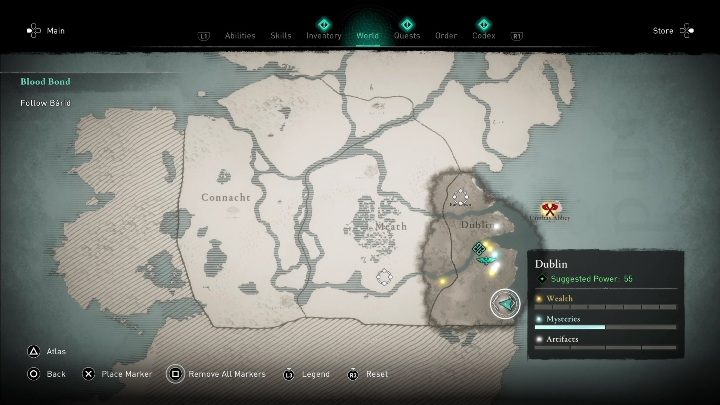 1 - AC Valhalla Wrath of the Druids: Treasure Hoard Map - Dublin secrets, location - Dublin - Assassins Creed Valhalla Guide and Walkthrough