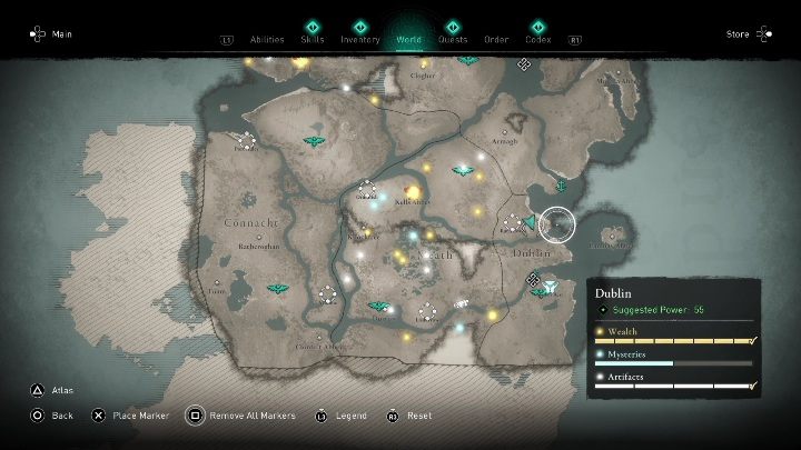 3 - AC Valhalla Wrath of the Druids: Treasure Hoard Map - Dublin secrets, location - Dublin - Assassins Creed Valhalla Guide and Walkthrough