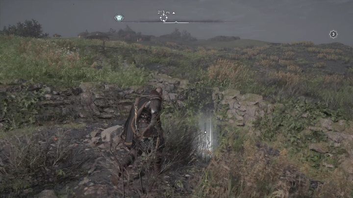 The schematic is hidden in the grass, right next to the stone wall - AC Valhalla Wrath of the Druids: Treasure Hoard Map - Dublin secrets, location - Dublin - Assassins Creed Valhalla Guide and Walkthrough