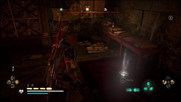 Then point the beam of light straight at the focus above the door - AC Valhalla Dawn of Ragnarok: Abilities (Vangrinn) - list of all - Vangrinn - Assassins Creed Valhalla Guide and Walkthrough