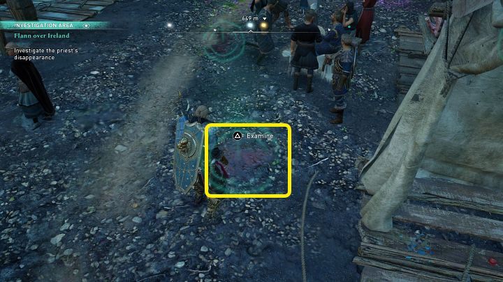 Stand in front of the tent and examine the bloodstain - AC Valhalla Wrath of the Druids: Flann over Ireland - Walkthrough - Assassins Creed Valhalla Guide and Walkthrough
