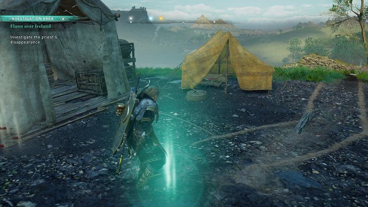 You'll come across another trail there - wagon tracks that lead all the way to the swamp - AC Valhalla Wrath of the Druids: Flann over Ireland - Walkthrough - Assassins Creed Valhalla Guide and Walkthrough