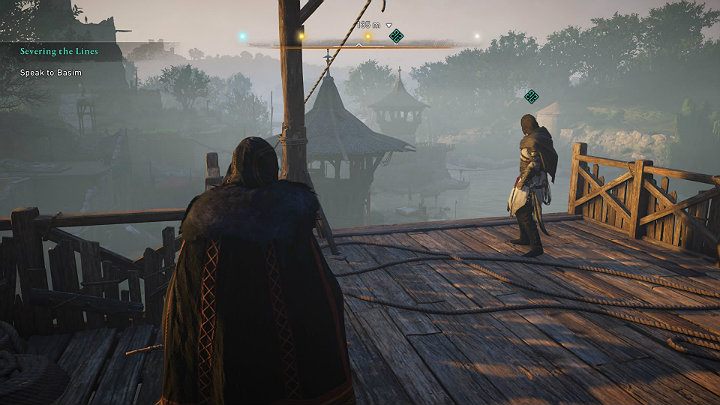 Basim is waiting for you on the bridge, near the Briggworth garrison - Assassins Creed Valhalla: Severing the Lines - Southsexe - Assassins Creed Valhalla Guide and Walkthrough