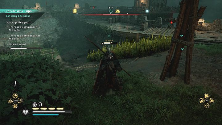 You will find the first of the commanders in the port - Assassins Creed Valhalla: Severing the Lines - Southsexe - Assassins Creed Valhalla Guide and Walkthrough