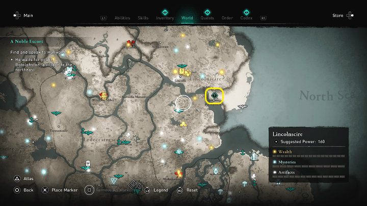 Hunwald is waiting for you in Botolphston, a settlement located to the northeast of Ravensthorpe - Assassins Creed Valhalla: A Noble Escort - Lincolnscire - Assassins Creed Valhalla Guide and Walkthrough