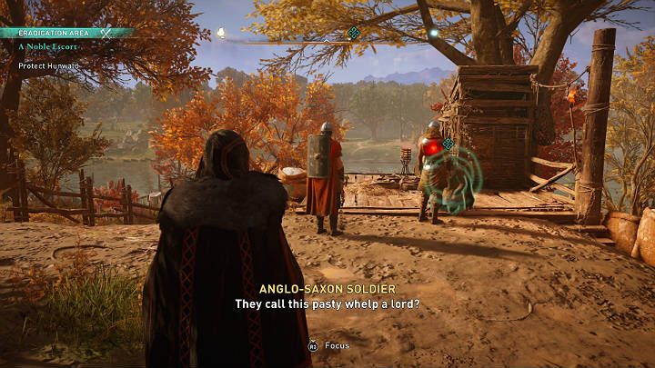 Hunwald was attacked by soldiers outside the tavern and needs help - Assassins Creed Valhalla: A Noble Escort - Lincolnscire - Assassins Creed Valhalla Guide and Walkthrough