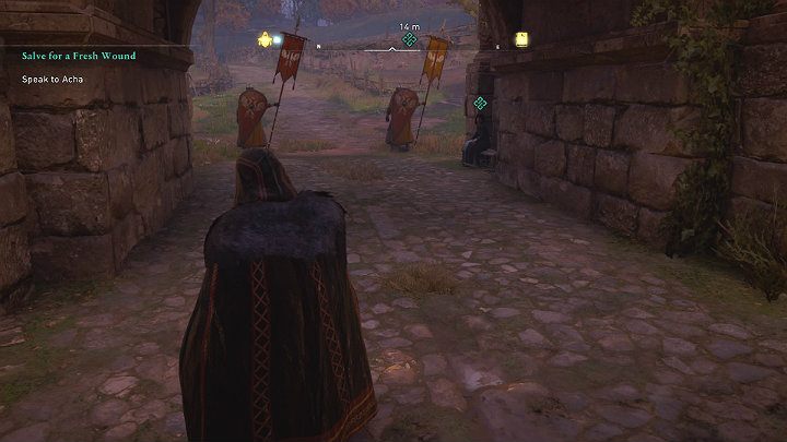 You'll Acha meet in Lincoln, at the northern gate - Assassins Creed Valhalla: Salve for a Fresh Wound - Lincolnscire - Assassins Creed Valhalla Guide and Walkthrough