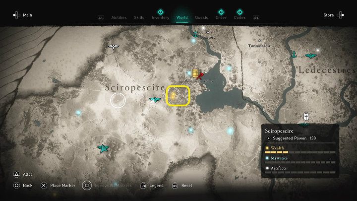 The Wenlocan outpost is not marked on the world map, so to make your search a little easier we marked it on the picture above - Assassins Creed Valhalla: Ransacking Wenlocan - Sciropescire - Assassins Creed Valhalla Guide and Walkthrough