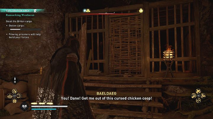 While exploring the camp, also pay attention to the cages in which the warriors are kept, who can join your ranks - Assassins Creed Valhalla: Ransacking Wenlocan - Sciropescire - Assassins Creed Valhalla Guide and Walkthrough