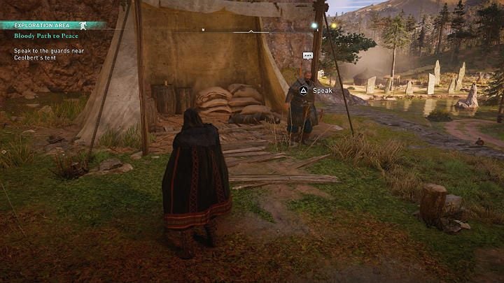 Ceolbert will not be in his tent - Assassins Creed Valhalla: Bloody Path to Peace - Sciropescire - Assassins Creed Valhalla Guide and Walkthrough