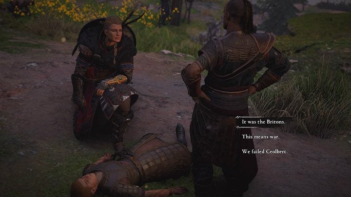 Take Ceolbert on your back and take him out of the cave, then call the horse to get to Wesberie faster - Assassins Creed Valhalla: Bloody Path to Peace - Sciropescire - Assassins Creed Valhalla Guide and Walkthrough